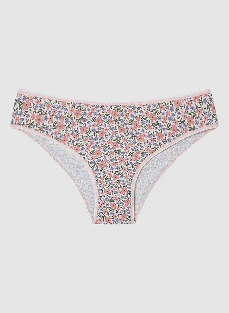 Penti Cute Flower Floral Patterned Low Waist 3-Pack Slip Panties